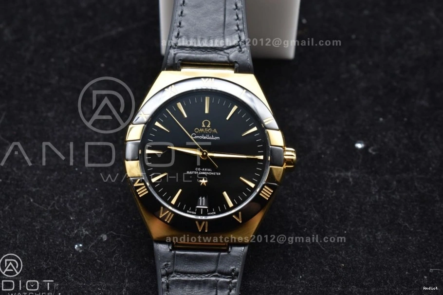 Strap Super Edition Gummy Clone A8900 Best VSF Black Dial on Constellation Ceramic Black 1:1 YG Black 0105